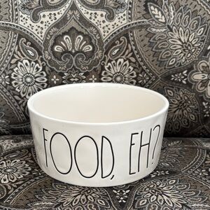 Rae Dunn White Ceramic Bowl with Fun Print